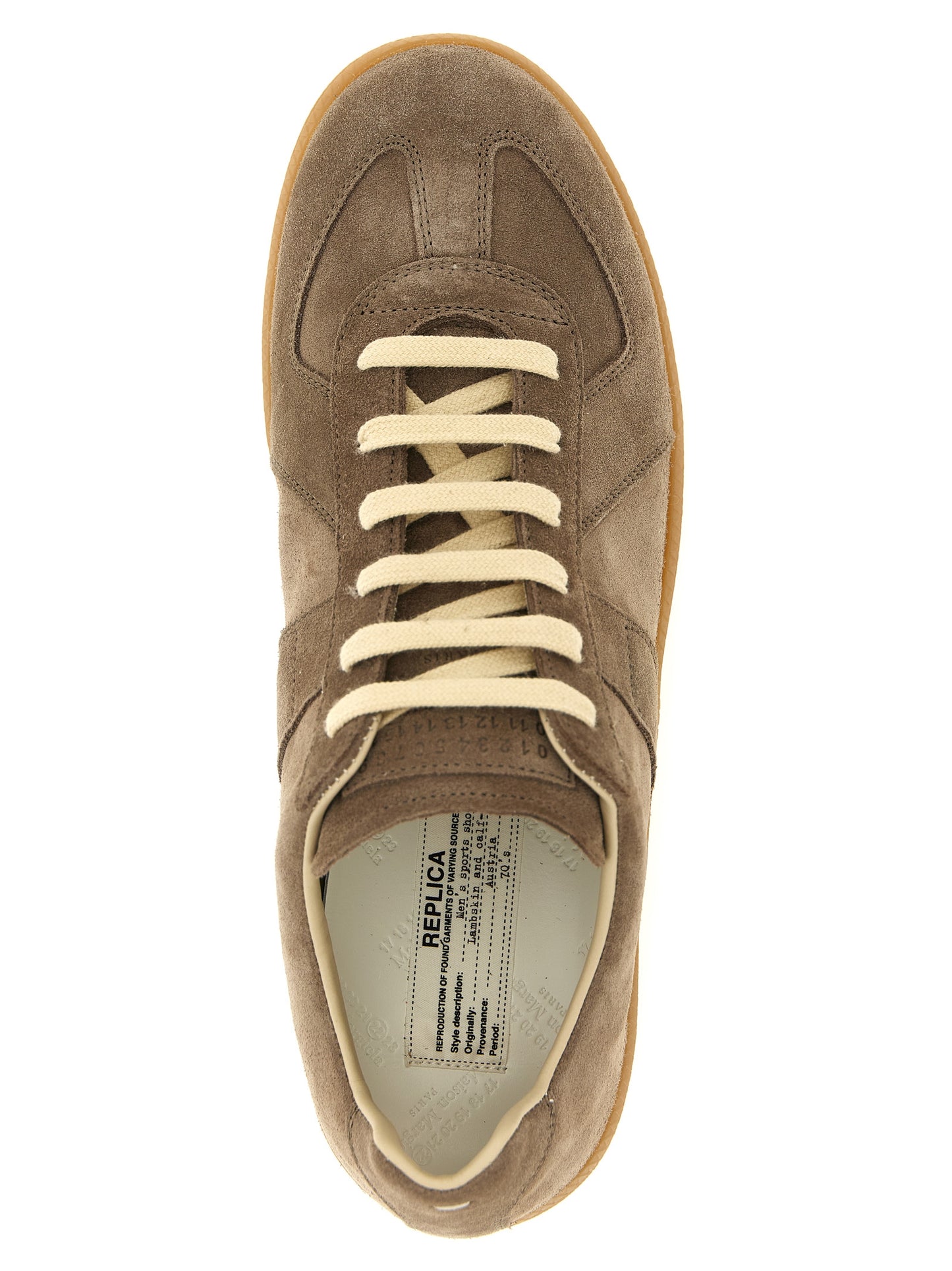 Maison Margiela Beige Calfskin Low Top Sneakers