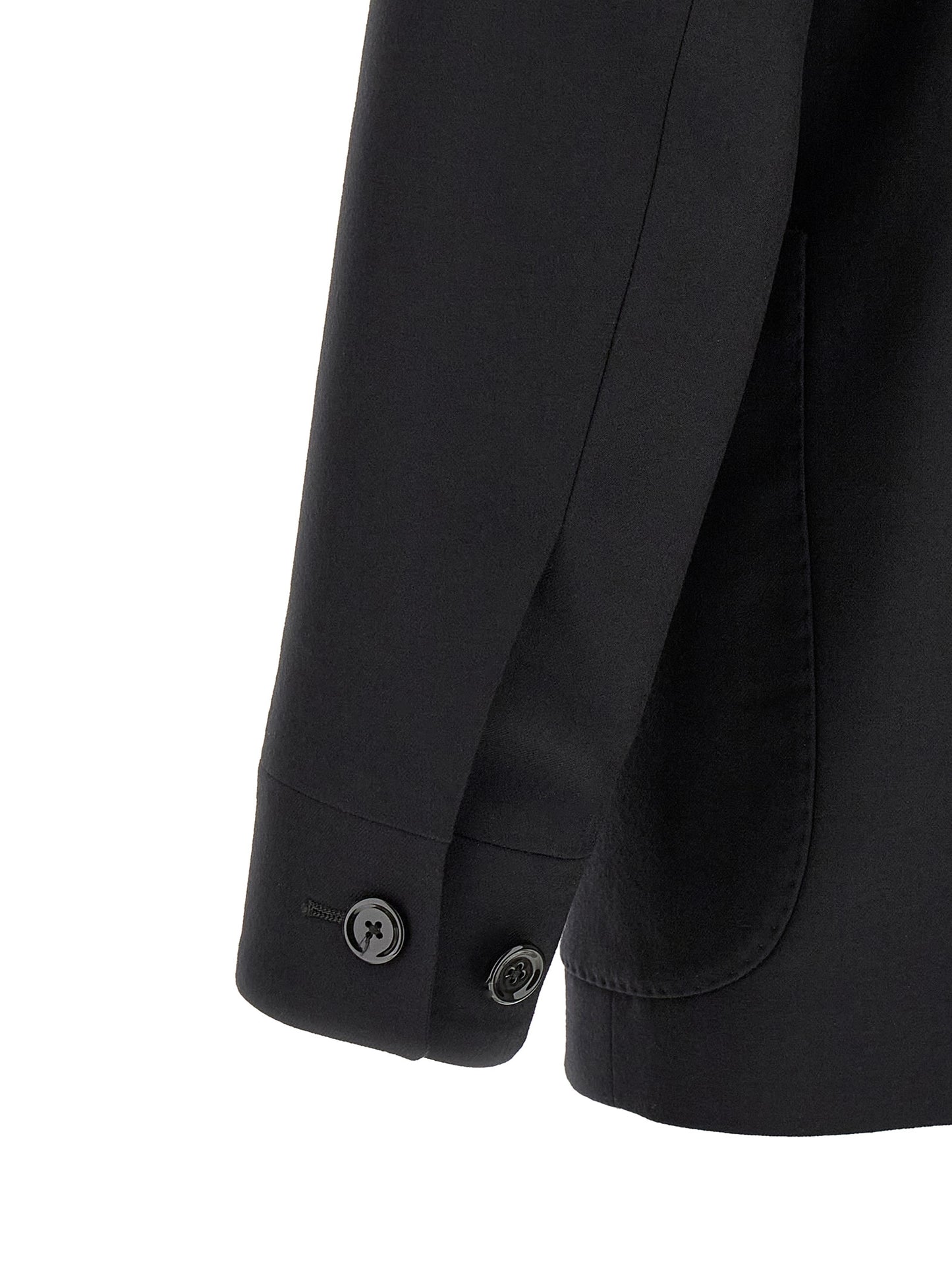 Lardini Black Virgin Wool Blazer