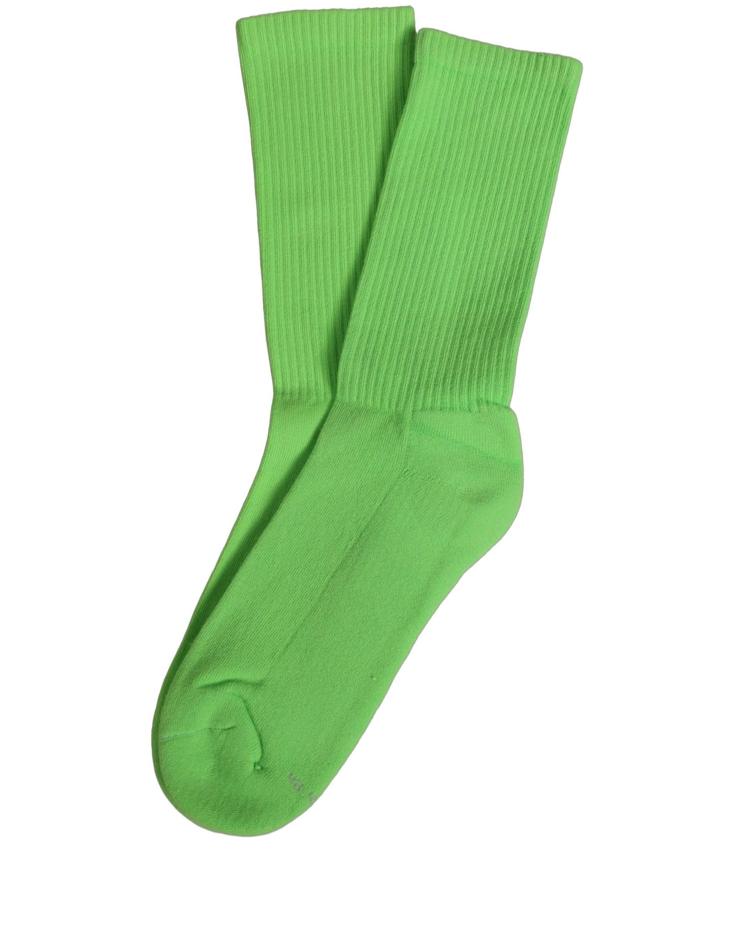 Dolce & Gabbana Green Cotton Ribbed Mid Calf Women Accessory Socks