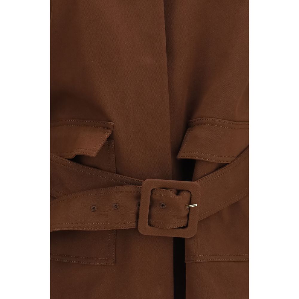 Fabiana Filippi Brown Cotton Full-Length Jacket
