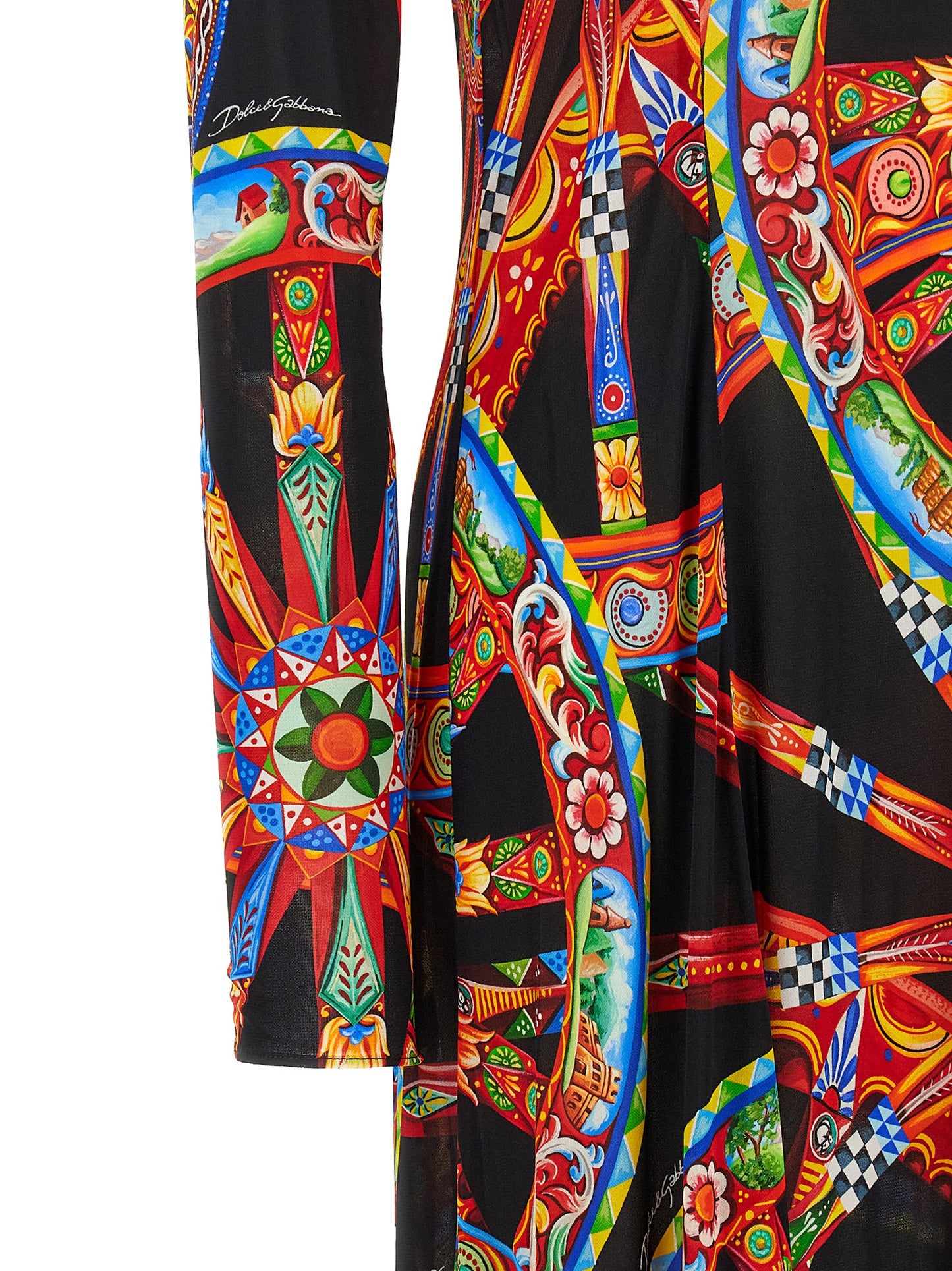 Dolce & Gabbana Multicolor Viscose Long Dress
