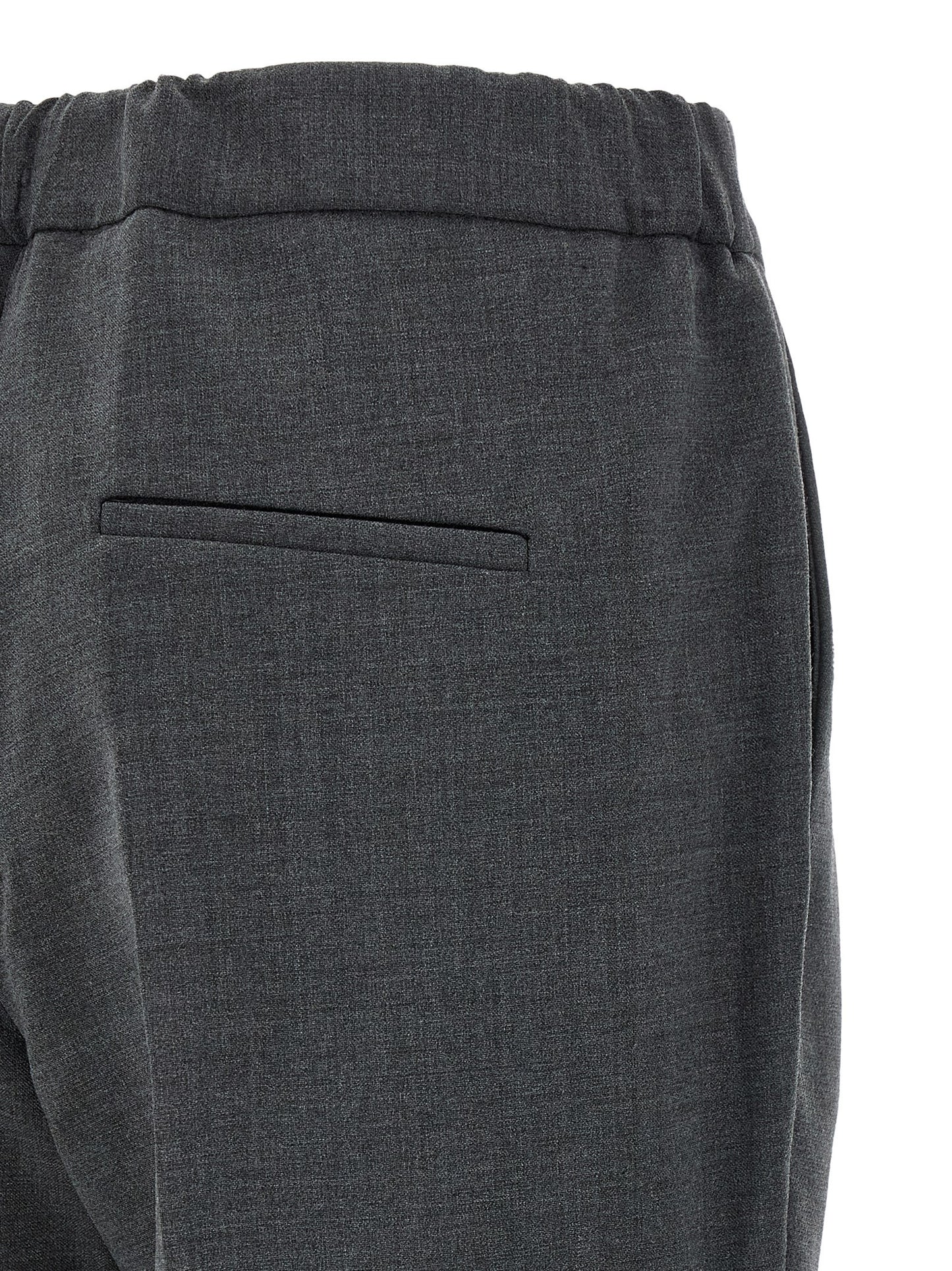 Alberto Biani Gray Polyester Cropped Pants