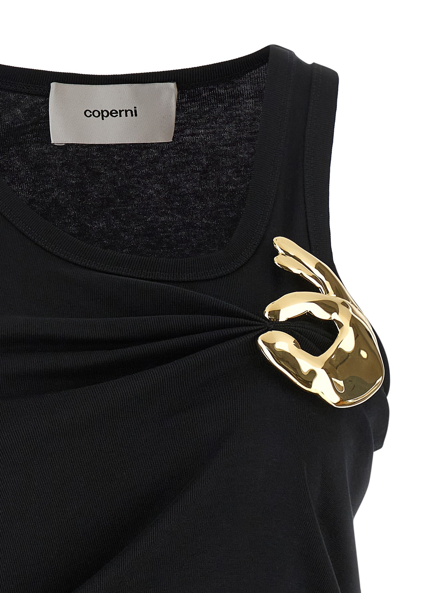 Coperni Black Cotton Tank Tops