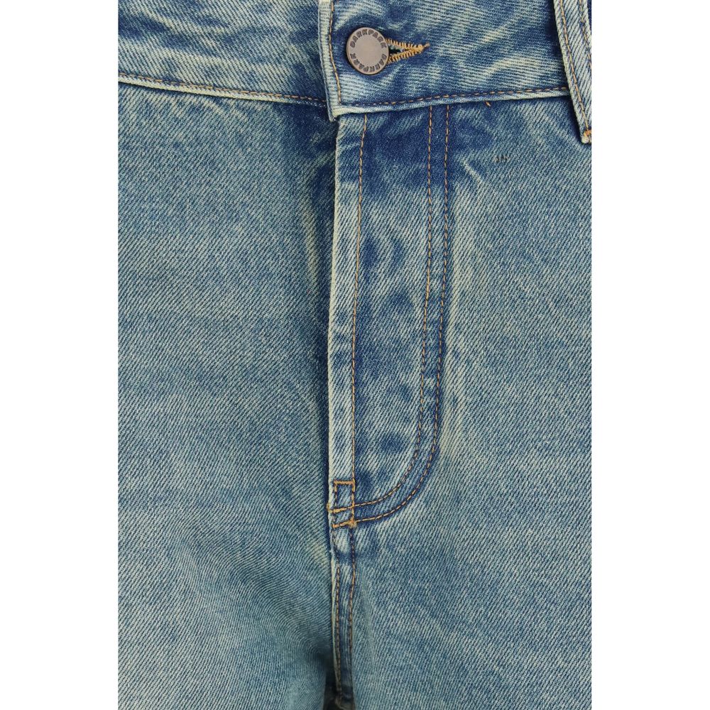 Darkpark Blue Cotton Boyfriend Jeans