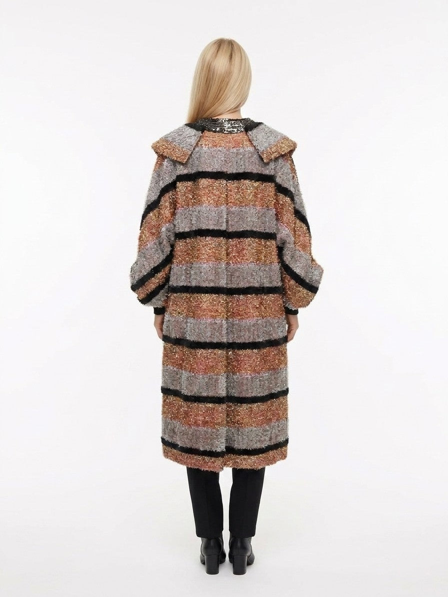 Dolce & Gabbana Multicolor Leather Coat