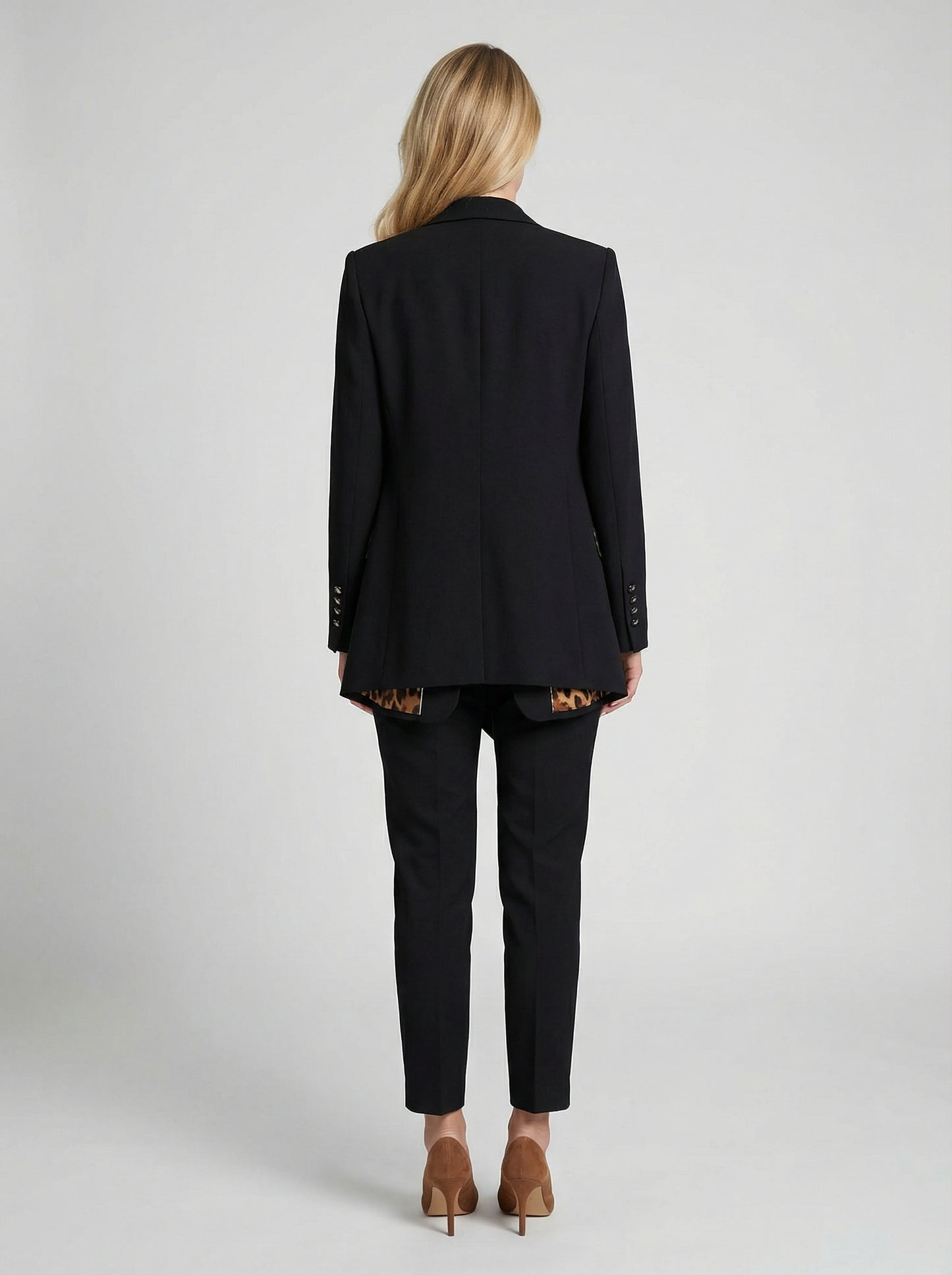 Dolce & Gabbana Black Polyester Coat