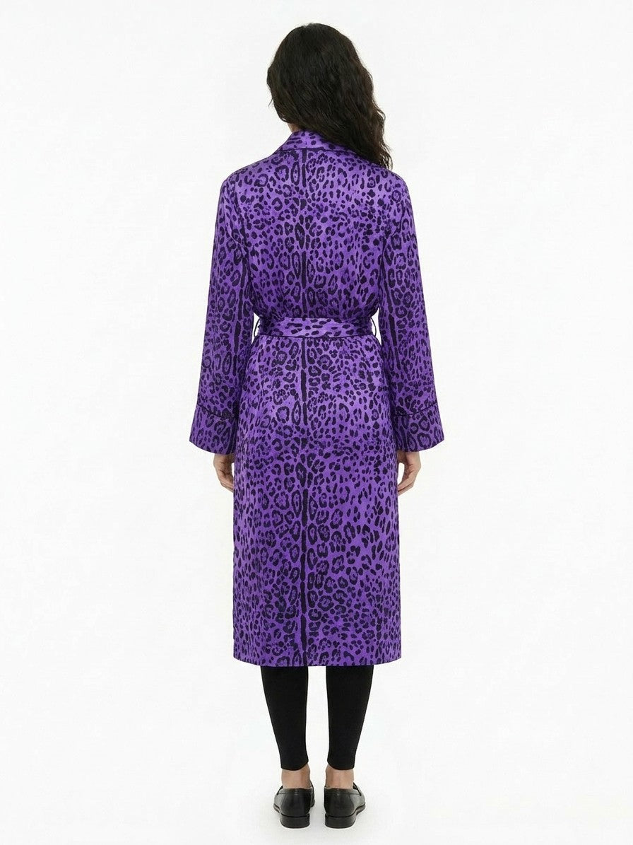 Dolce & Gabbana Purple Silk Coat