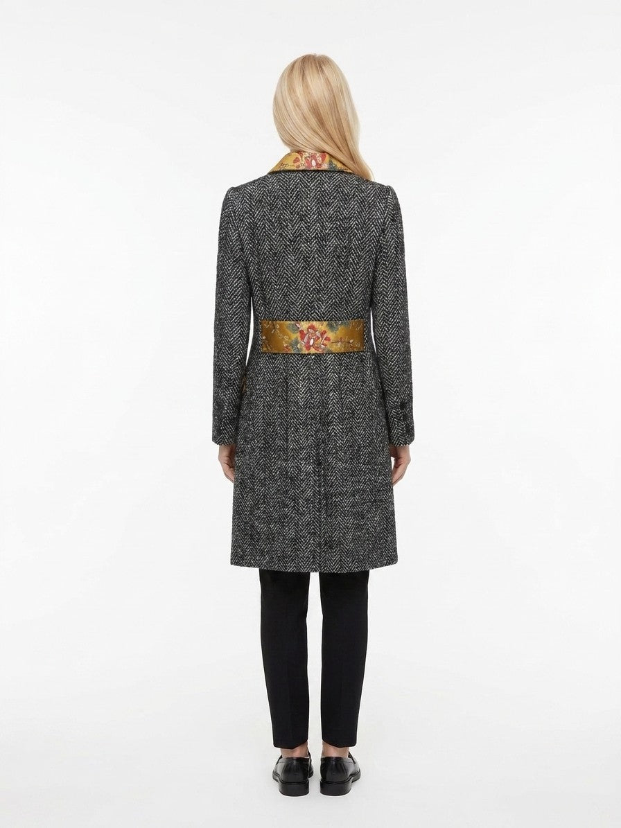 Dolce & Gabbana Gray Elastane Coat