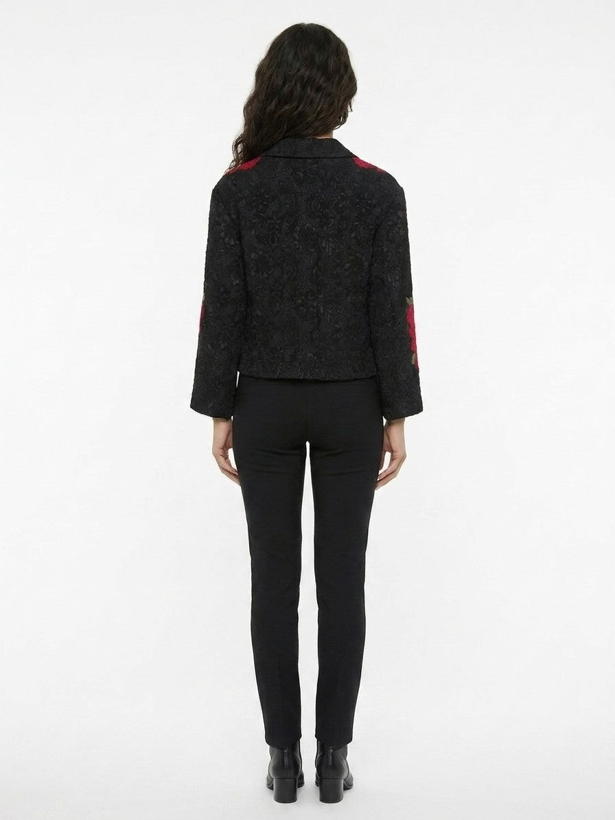 Dolce & Gabbana Black Cotton Biker Jacket