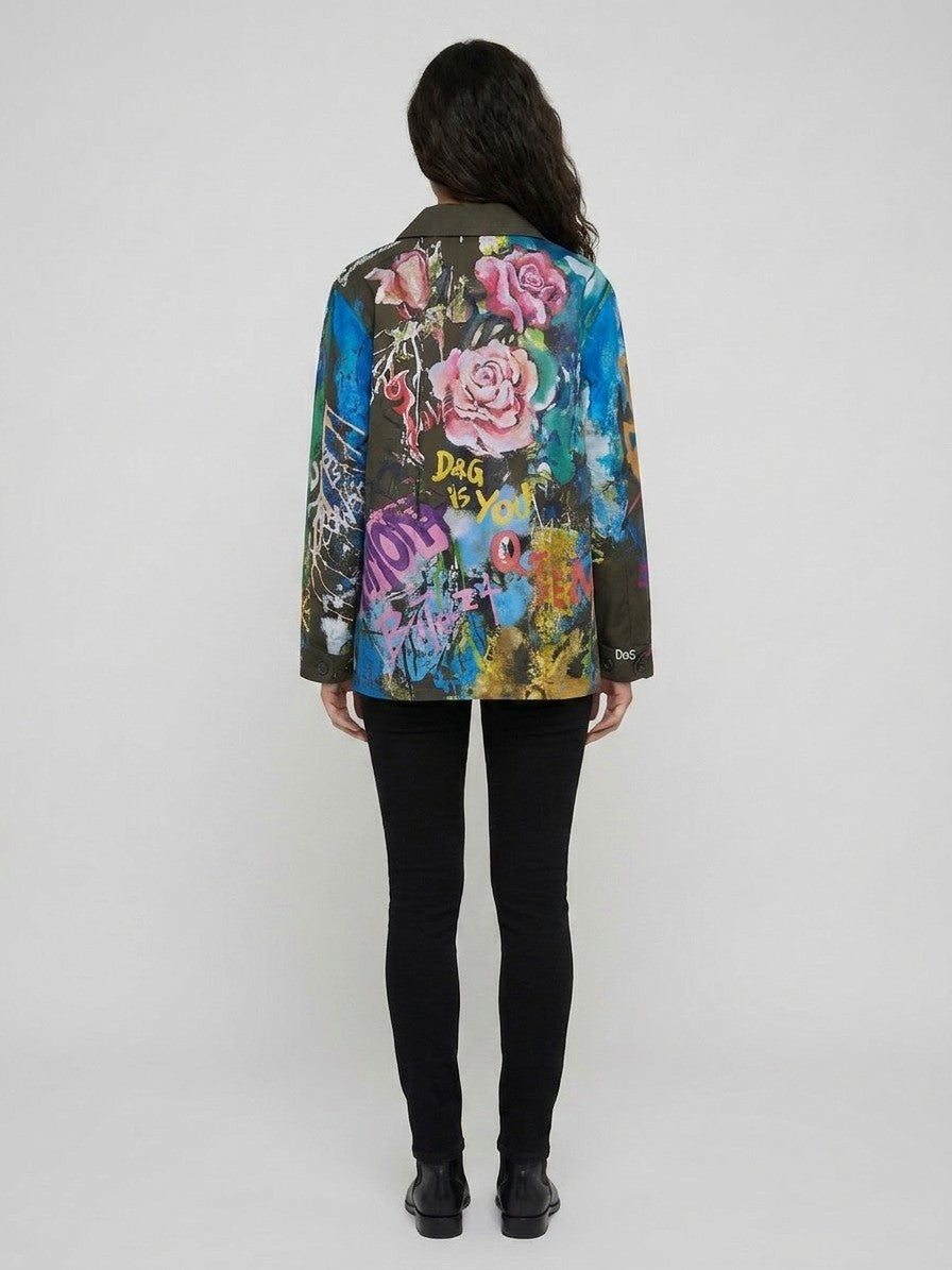 Dolce & Gabbana Multicolor Cotton Full-Length Jacket