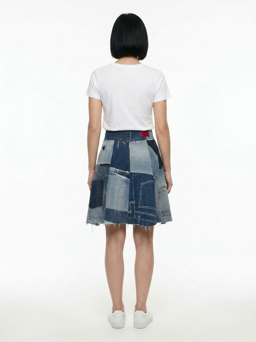 Dolce & Gabbana Multicolor Denim Skirt