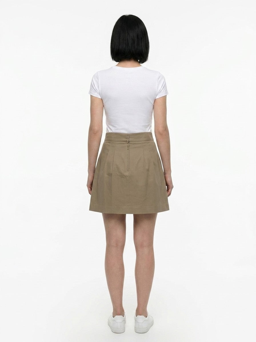 Dolce & Gabbana Brown Cotton Mini Skirt