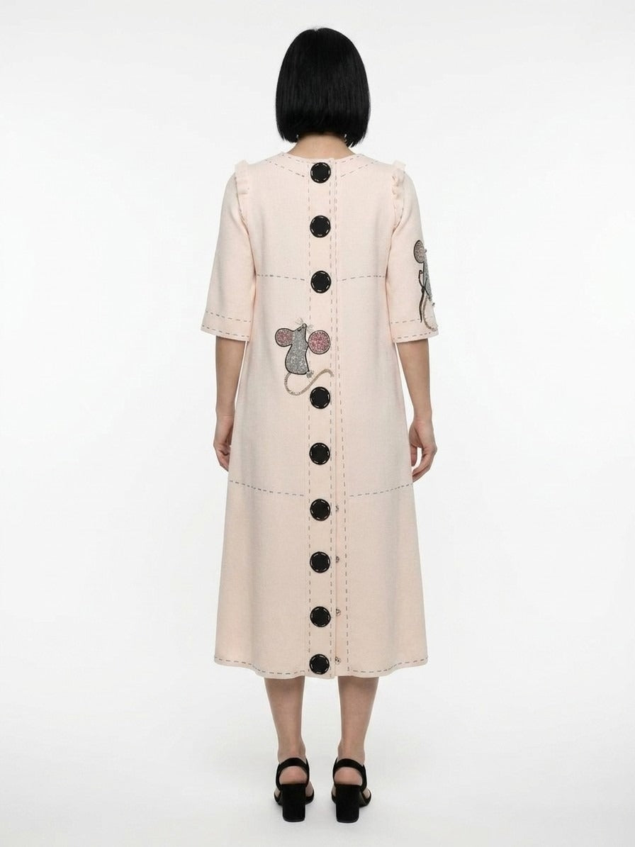 Dolce & Gabbana Cream Polyester Casual Dress