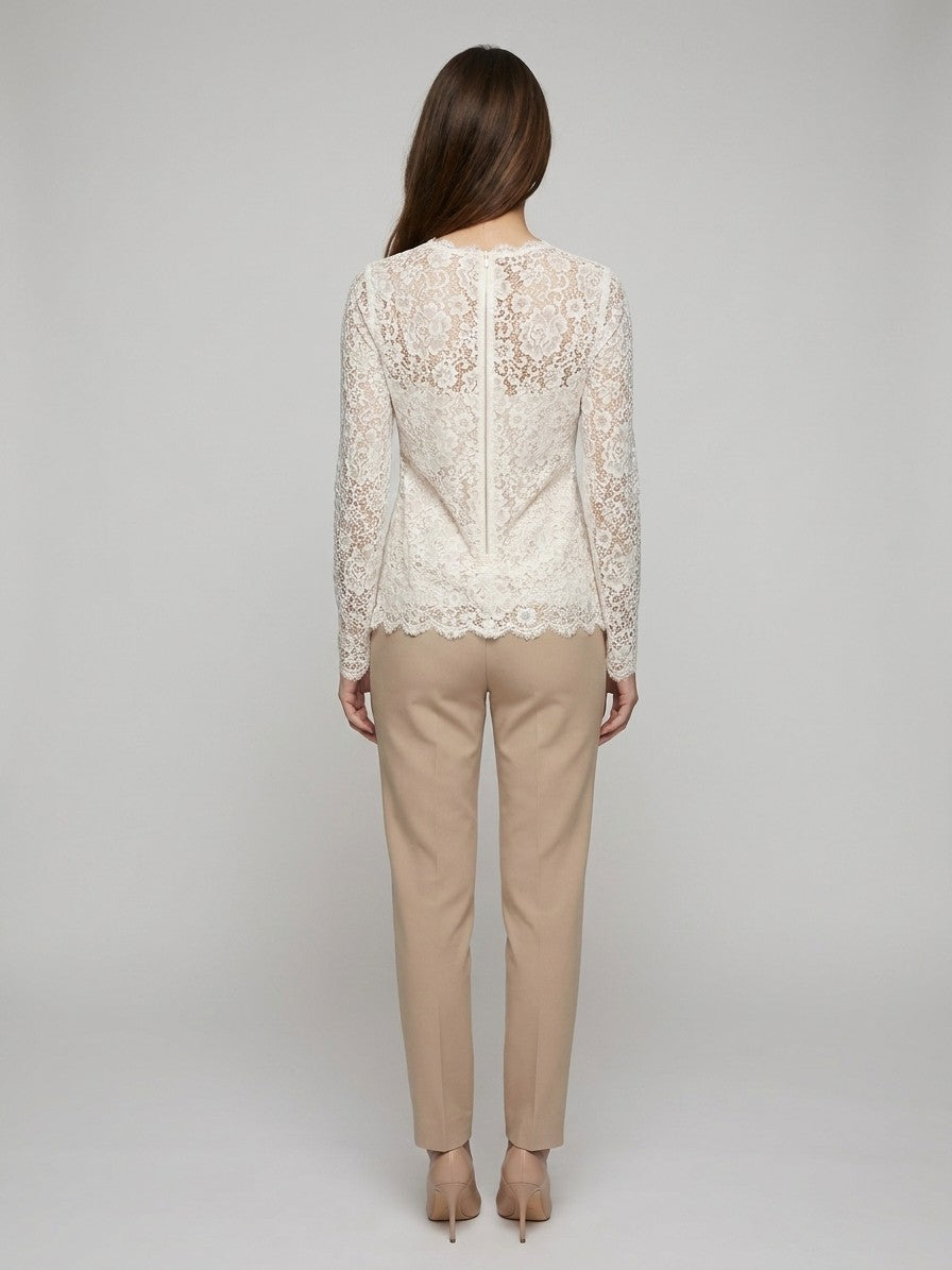 Dolce & Gabbana Cream Cotton T-Shirt