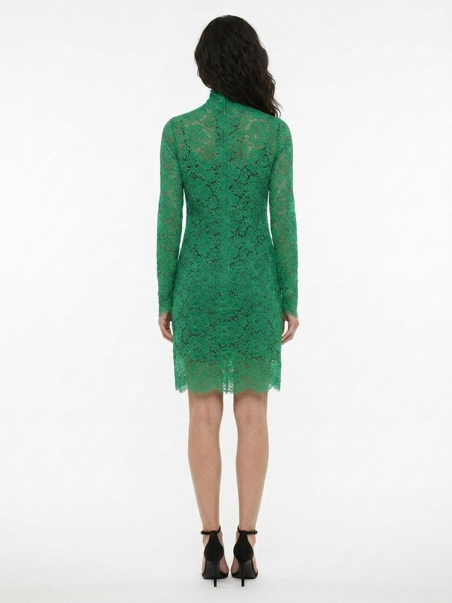 Dolce & Gabbana Green Cotton Cocktail Dress