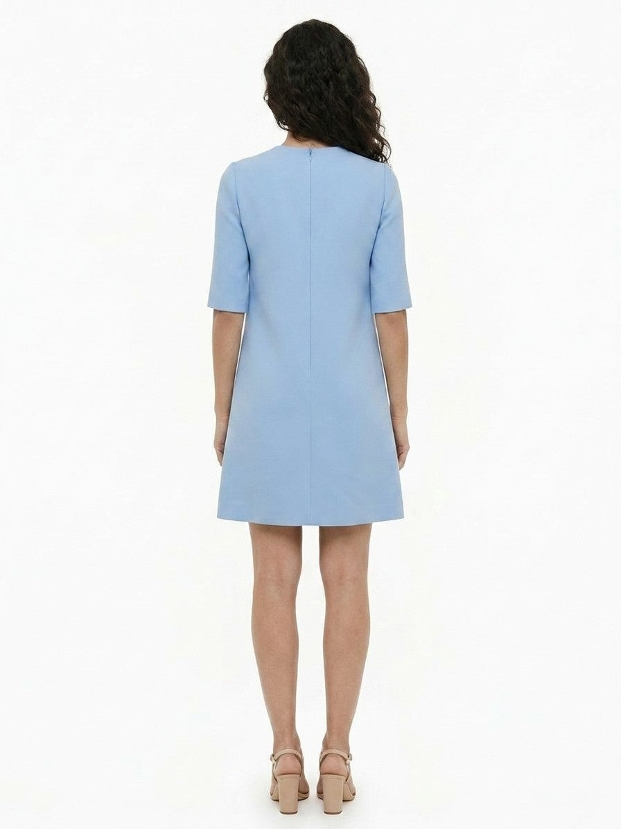 Dolce & Gabbana Light Blue Virgin Wool Casual Dress