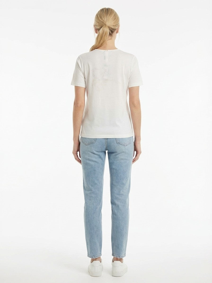 Dolce & Gabbana White Silk T-Shirt