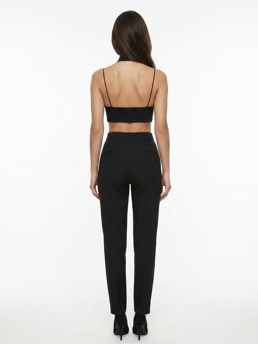 Dolce & Gabbana Black Elastane Sleeveles T-Shirt
