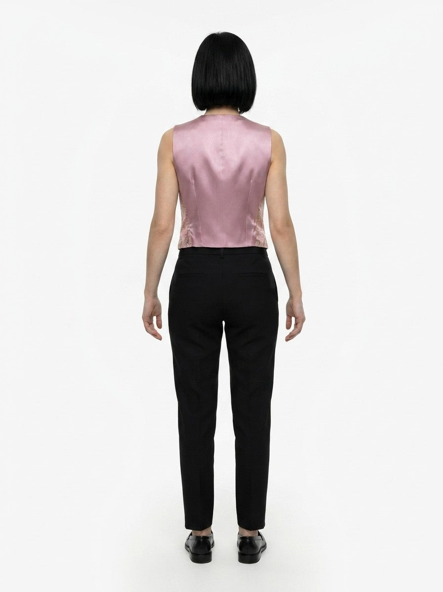 Dolce & Gabbana Pink Elastane Waistcoat