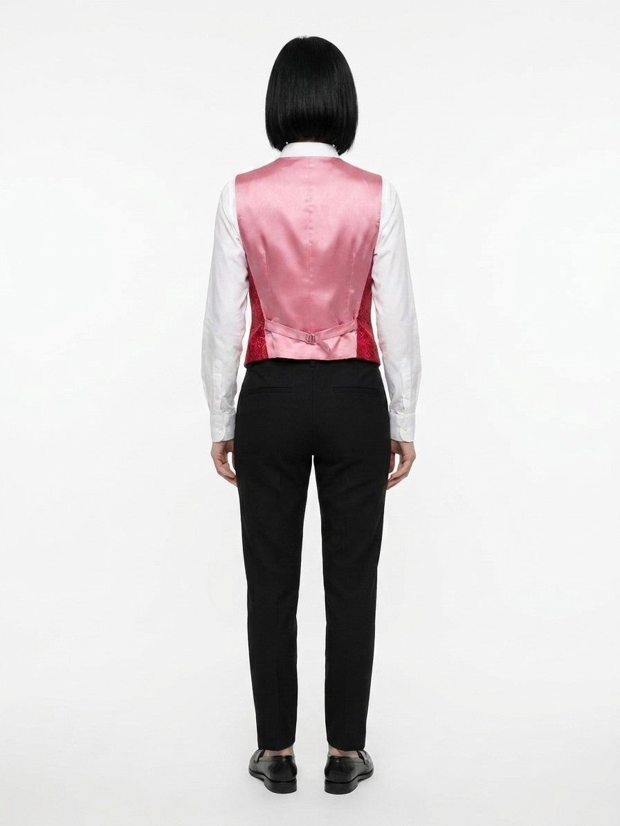 Dolce & Gabbana Red Elastane Waistcoat