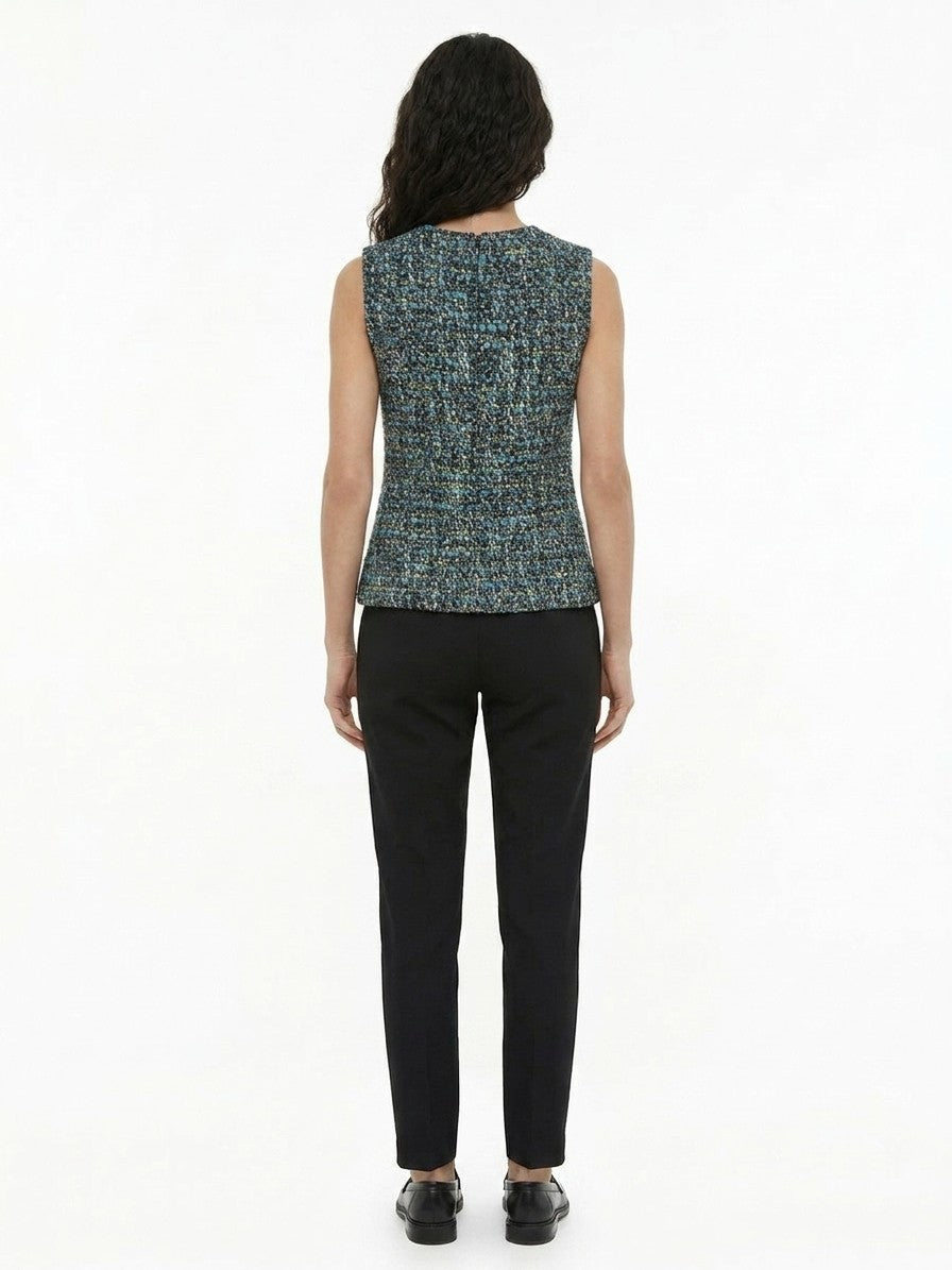 Dolce & Gabbana Multicolor Silk Sleeveles T-Shirt