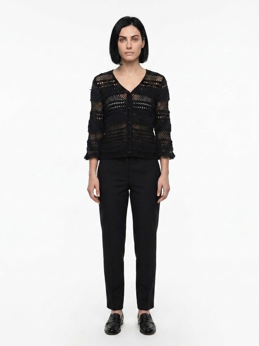 Dolce & Gabbana Black Cotton Cardigan