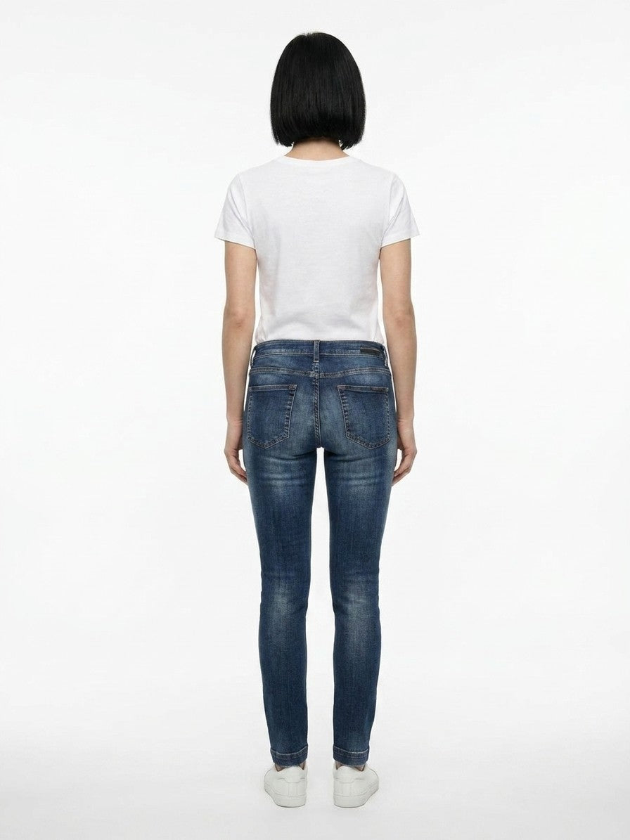 Dolce & Gabbana Blue Cotton Skinny Jeans