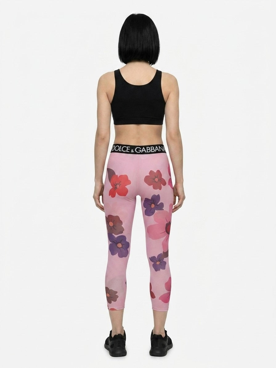 Dolce & Gabbana Pink Elastane Leggings
