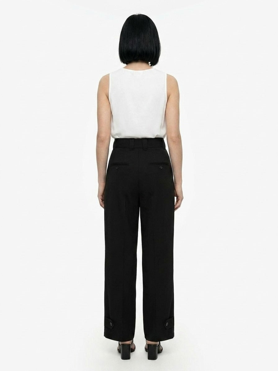 Dolce & Gabbana Black Cotton Casual Pants