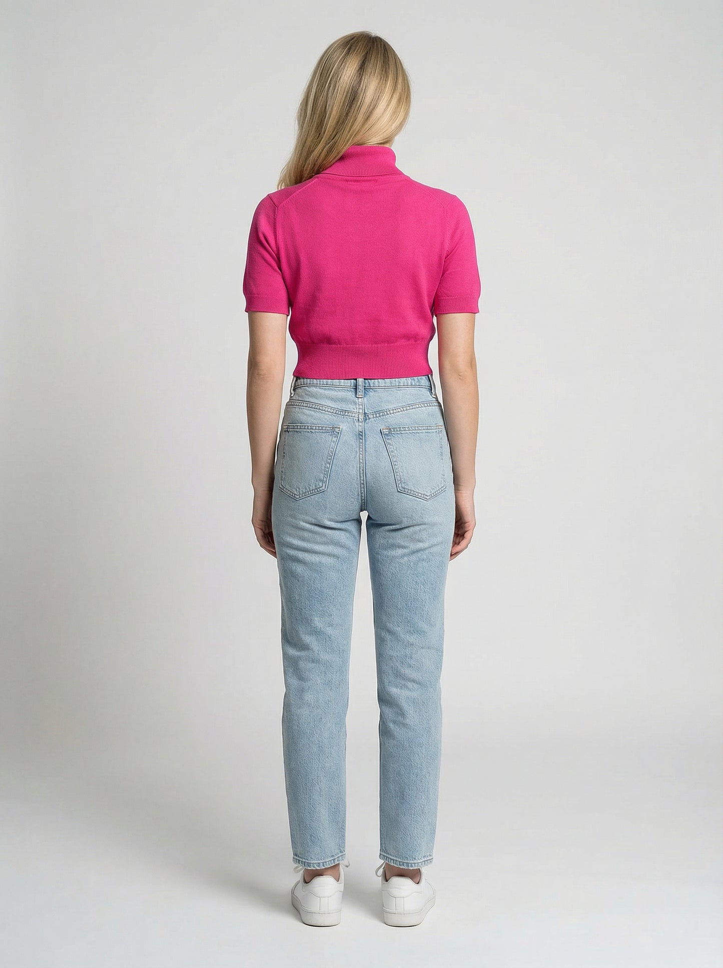 Dolce & Gabbana Pink Silk Turtleneck