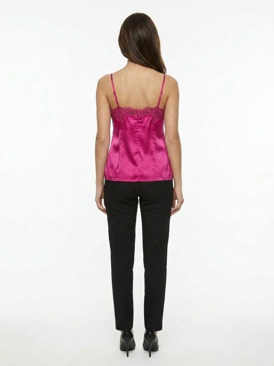Dolce & Gabbana Pink Elastane Sleeveles T-Shirt