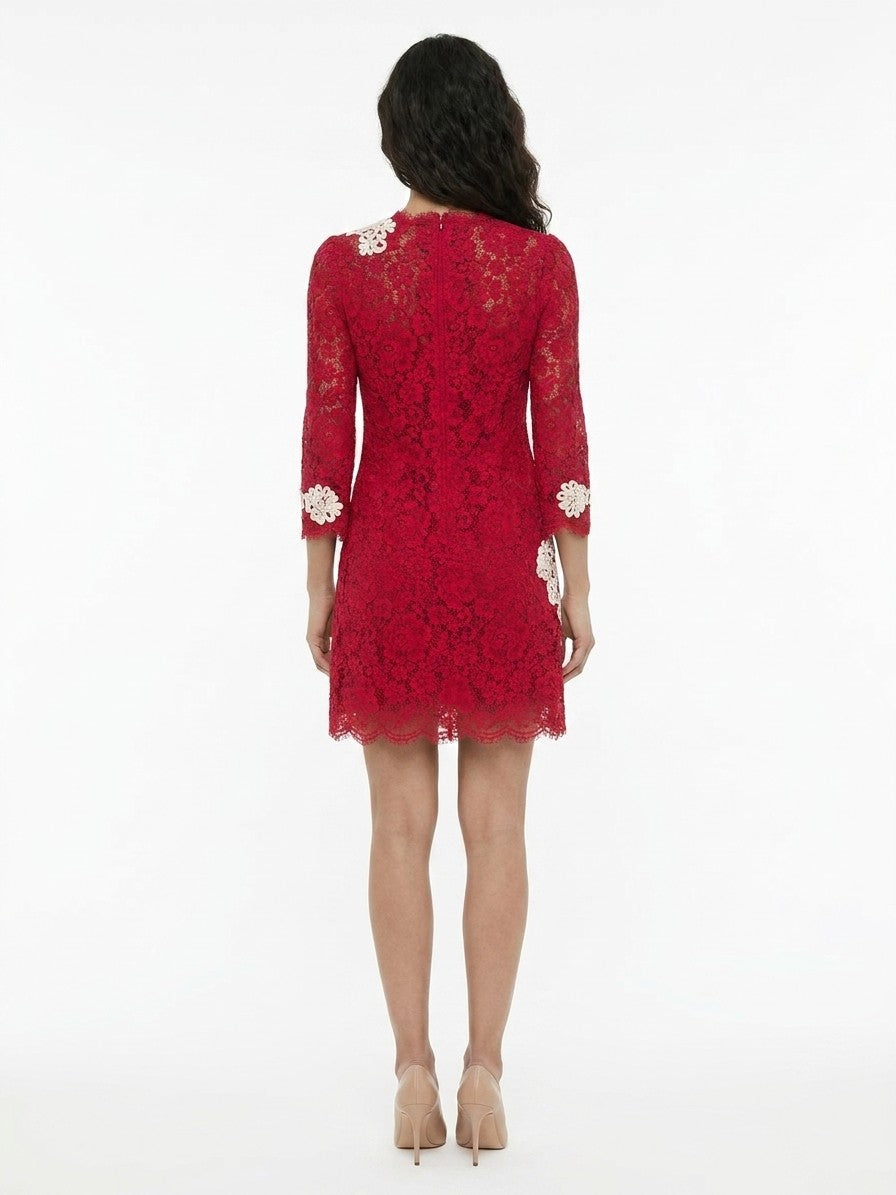Dolce & Gabbana Bicolor Cotton Cocktail Dress