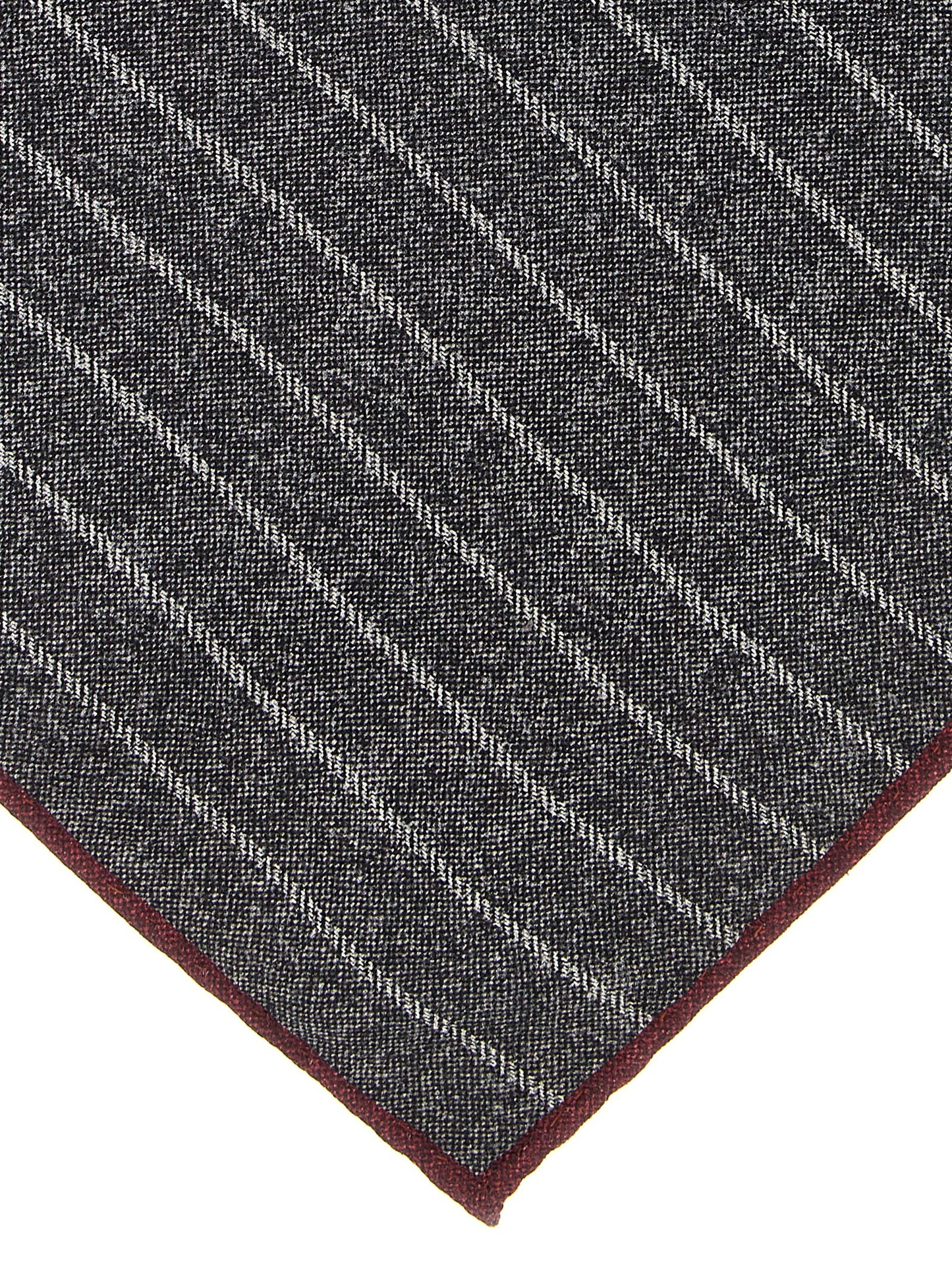Brunello Cucinelli Gray Silk Pocket Square