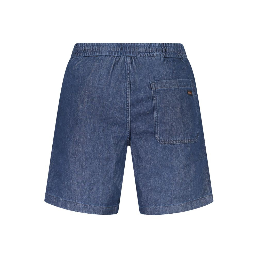 Hugo Boss Blue Cotton Bermuda Shorts