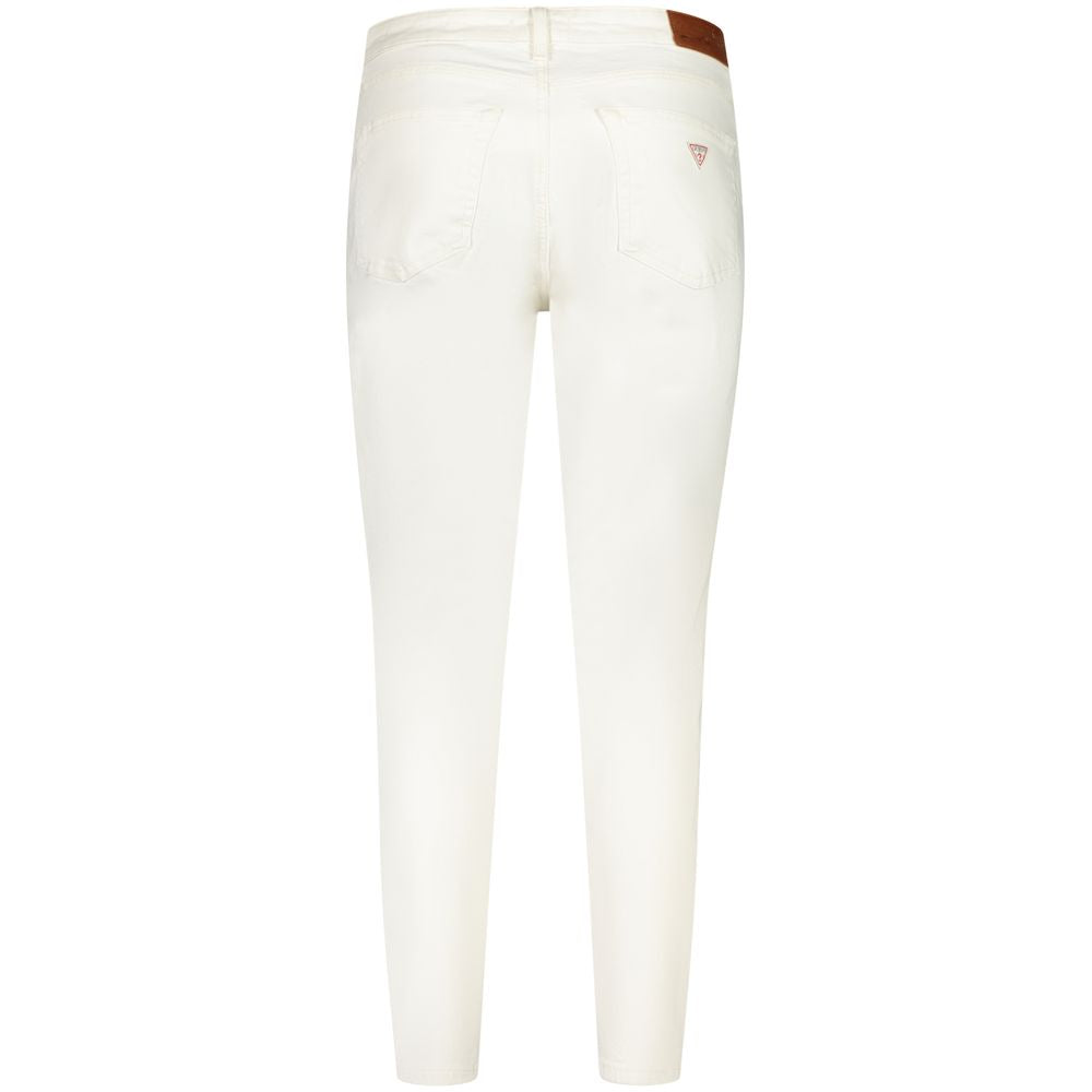 Guess Jeans White Cotton Skinny Jeans