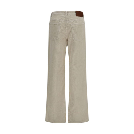 Marni Beige Cotton Flared Pants