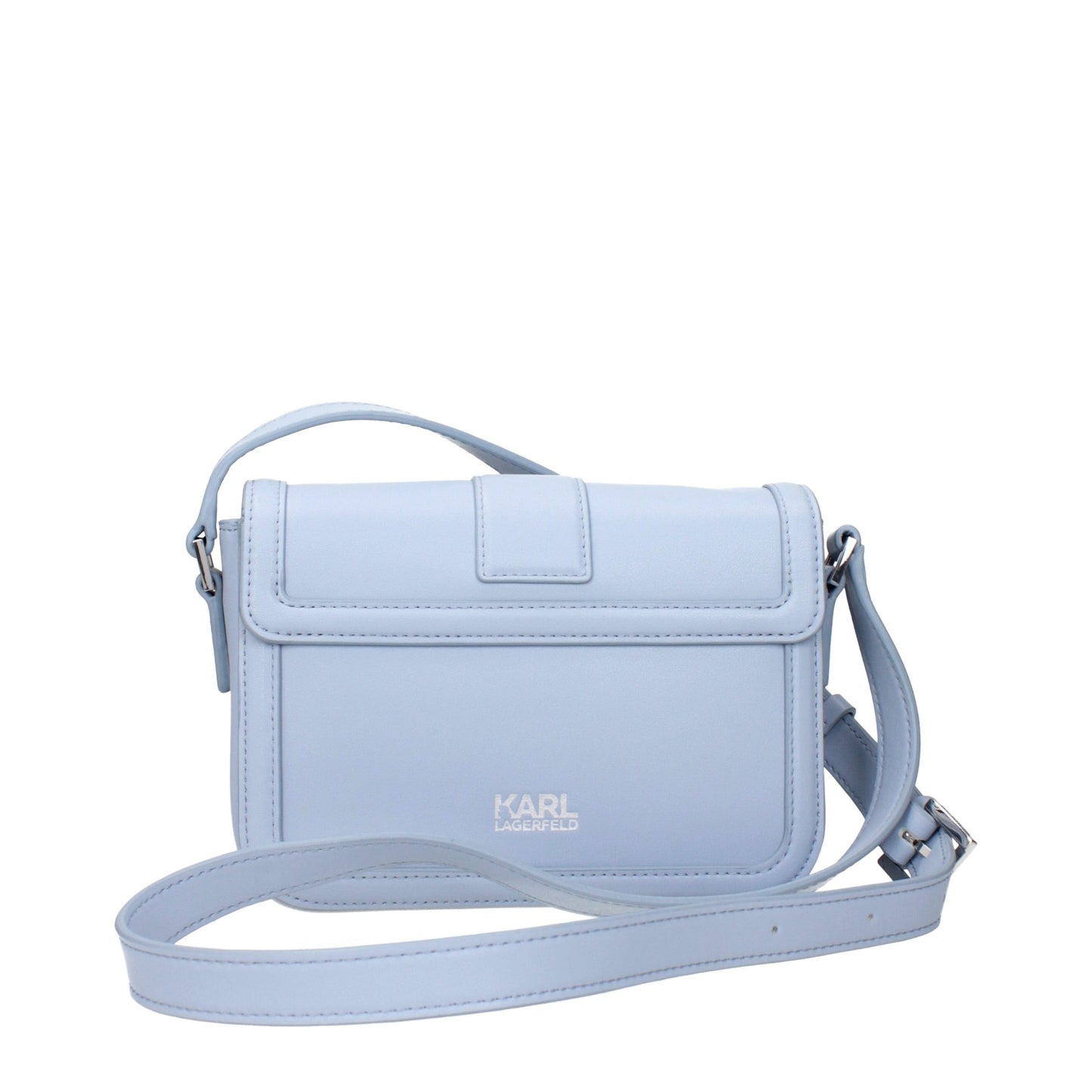 Karl Lagerfeld Light Blue Leather Crossbody Bag