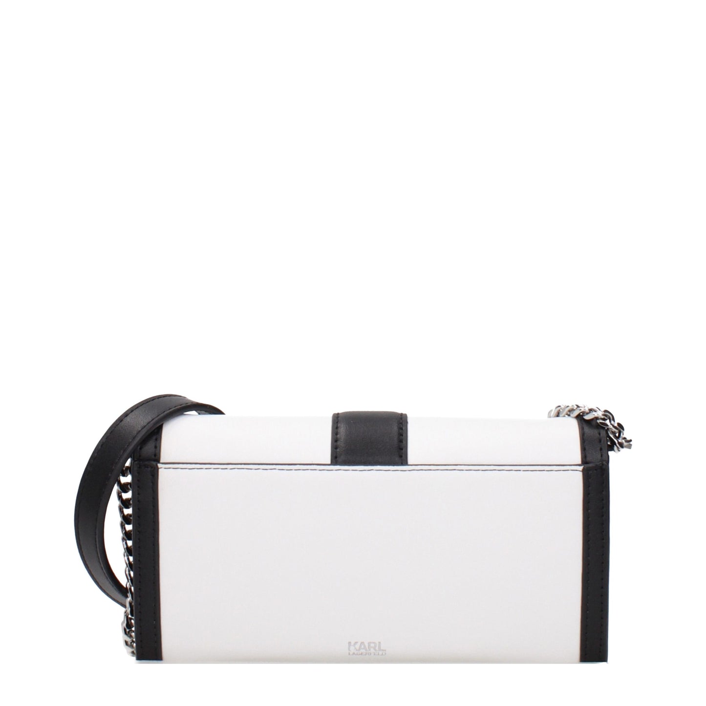 Karl Lagerfeld White Leather Clutch Bag