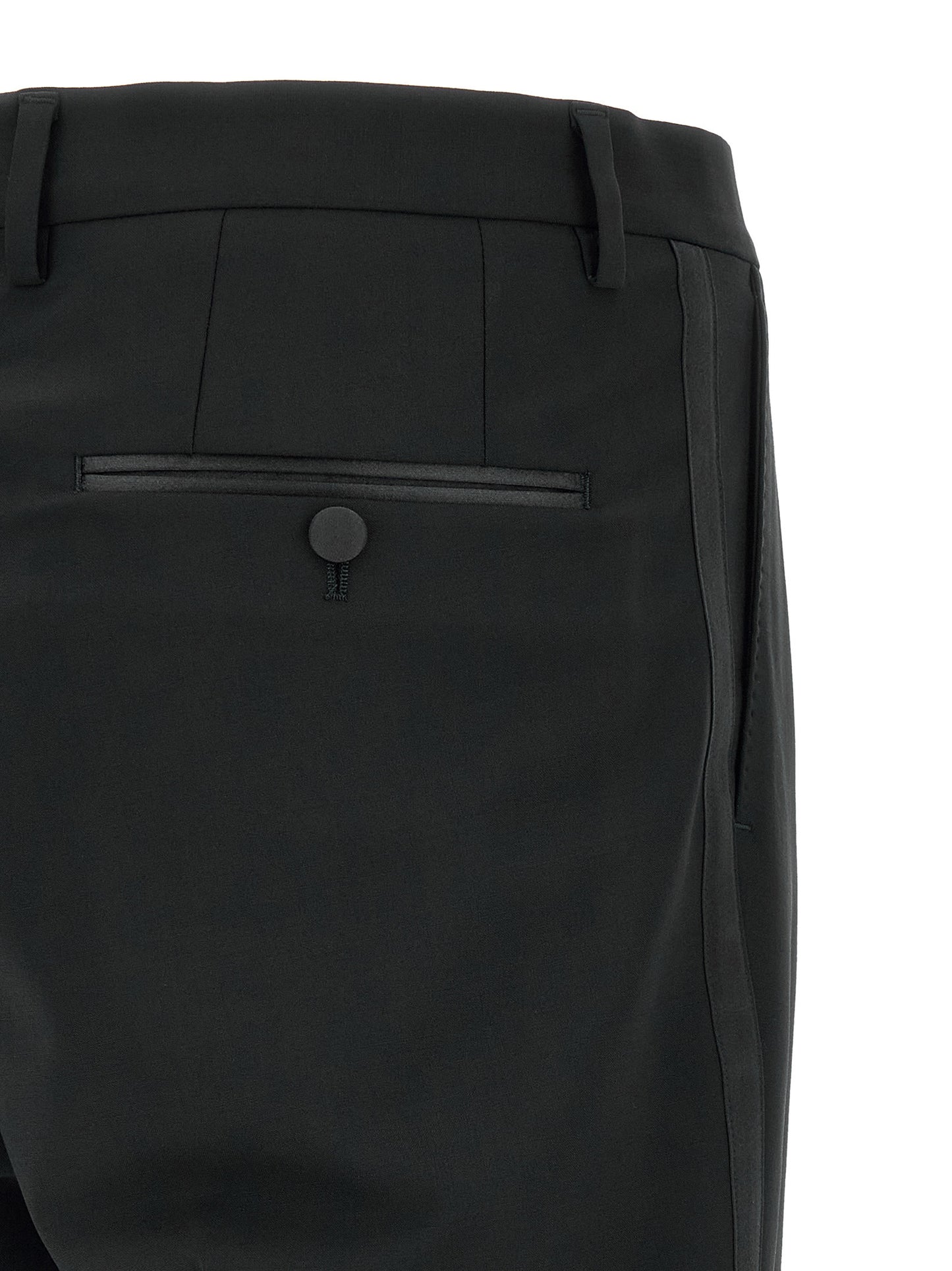 Dolce & Gabbana Black Virgin Wool Two-Piece Suit