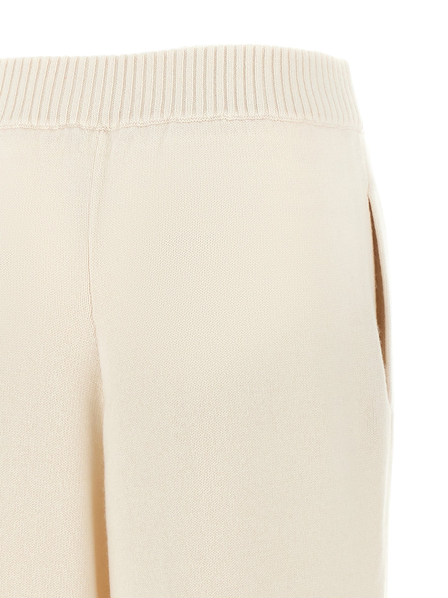 Brunello Cucinelli White Cashmere Athletic Pants
