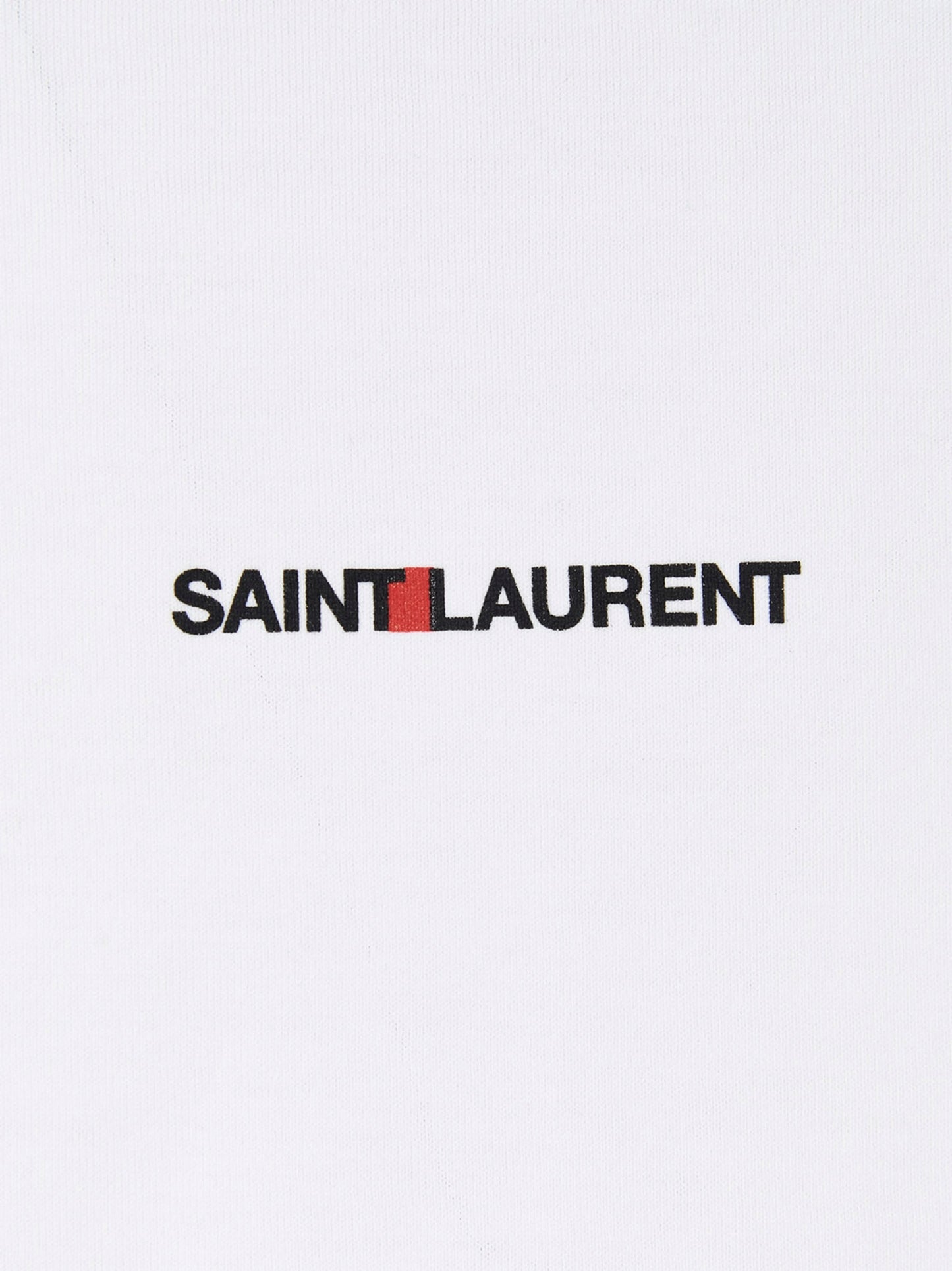 Saint Laurent White Cotton T-Shirt
