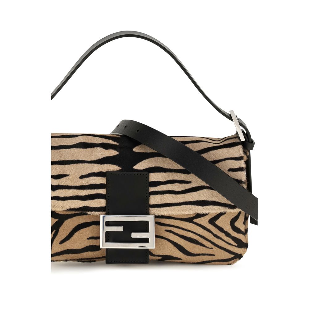 Fendi Beige Calf Leather Bos Taurus Shoulder Bag