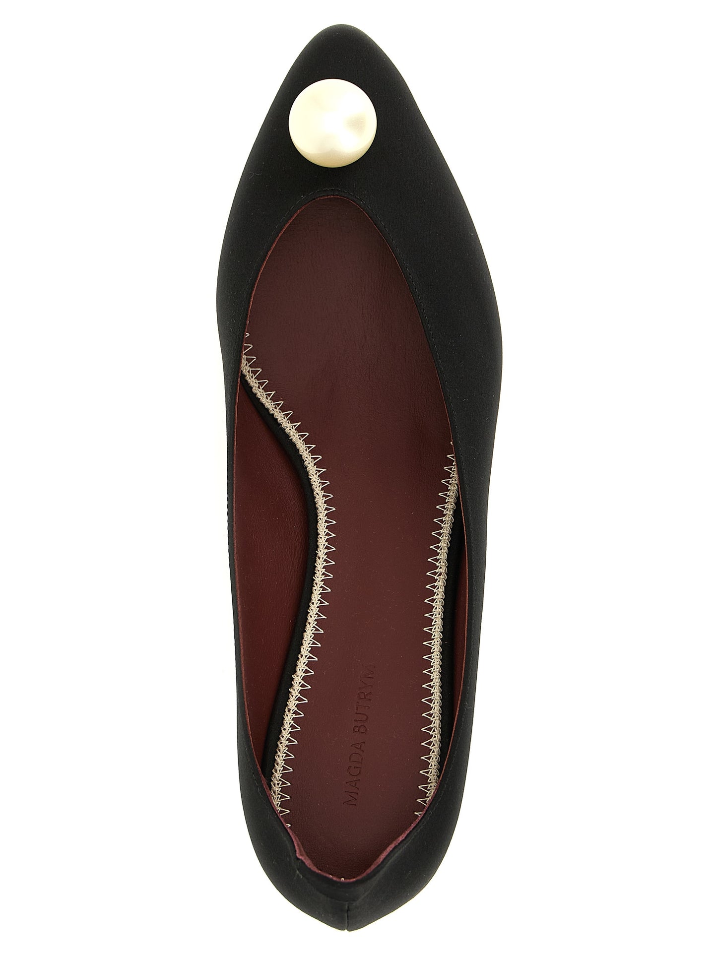 Magda Butrym Black Viscose Mid Heel Pumps