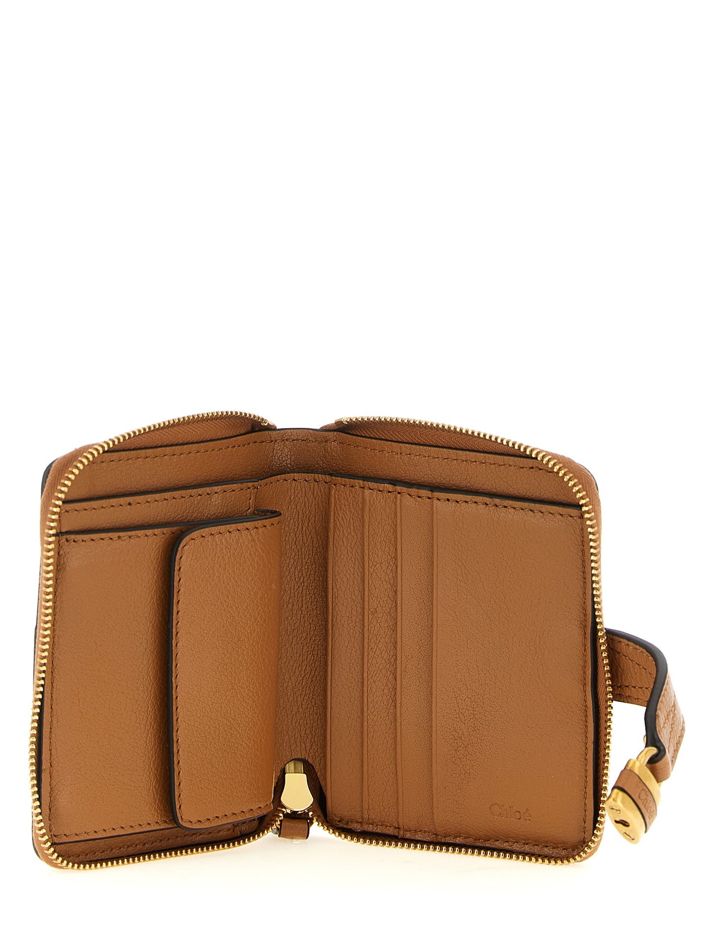 Chloé Brown Buffalo Leather Cardholder