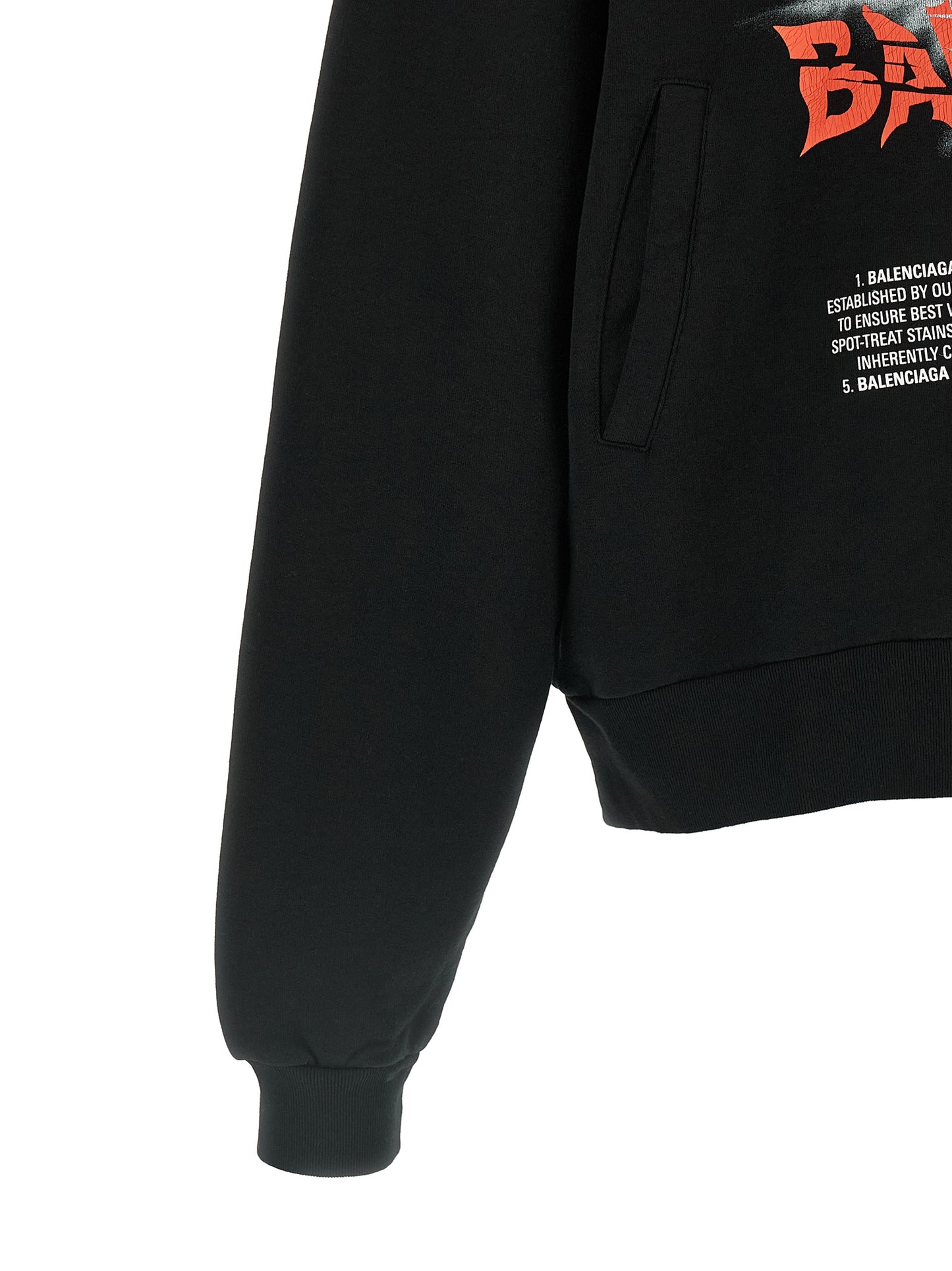 Balenciaga Black Cotton Sweatshirt