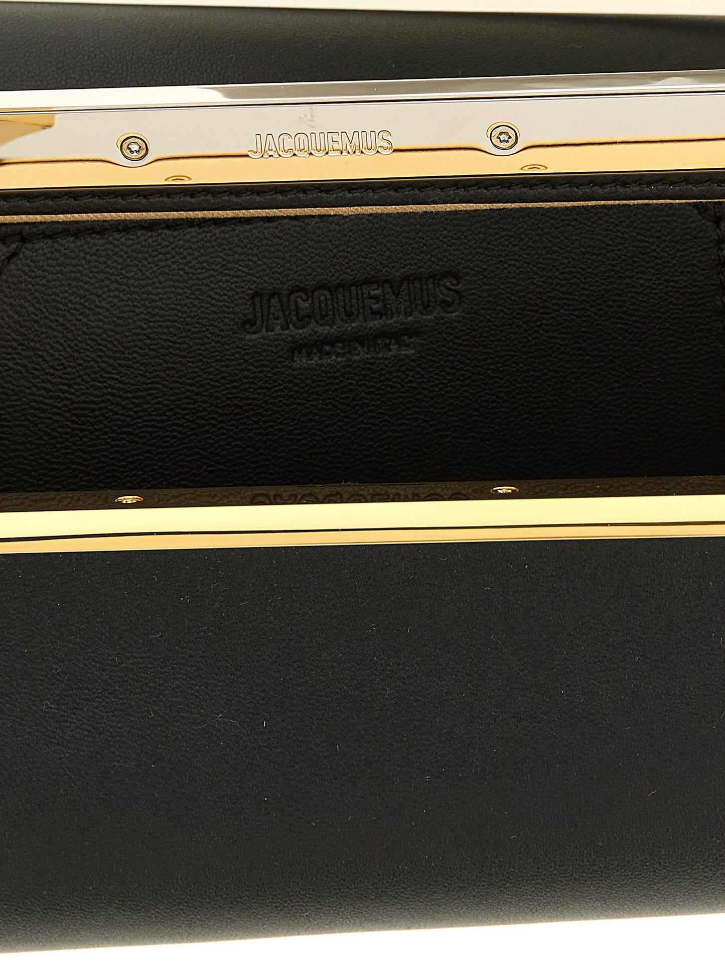 Jacquemus Black Lamb Leather Clutch Bag