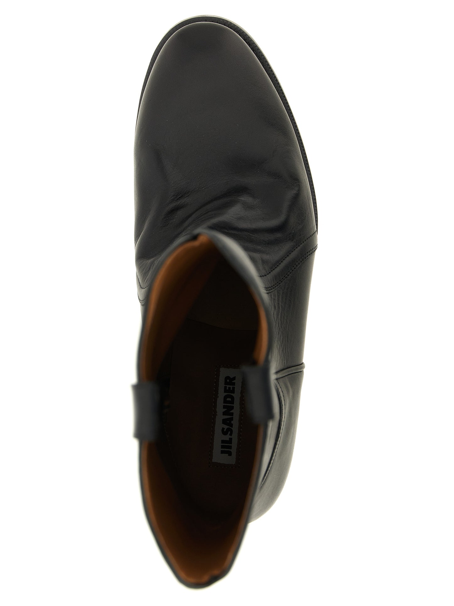 Jil Sander Black Calfskin Over The Knee