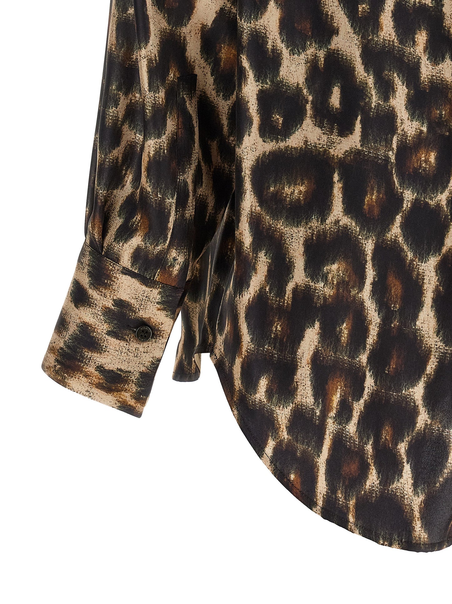 Alberto Biani Brown Silk Blouse