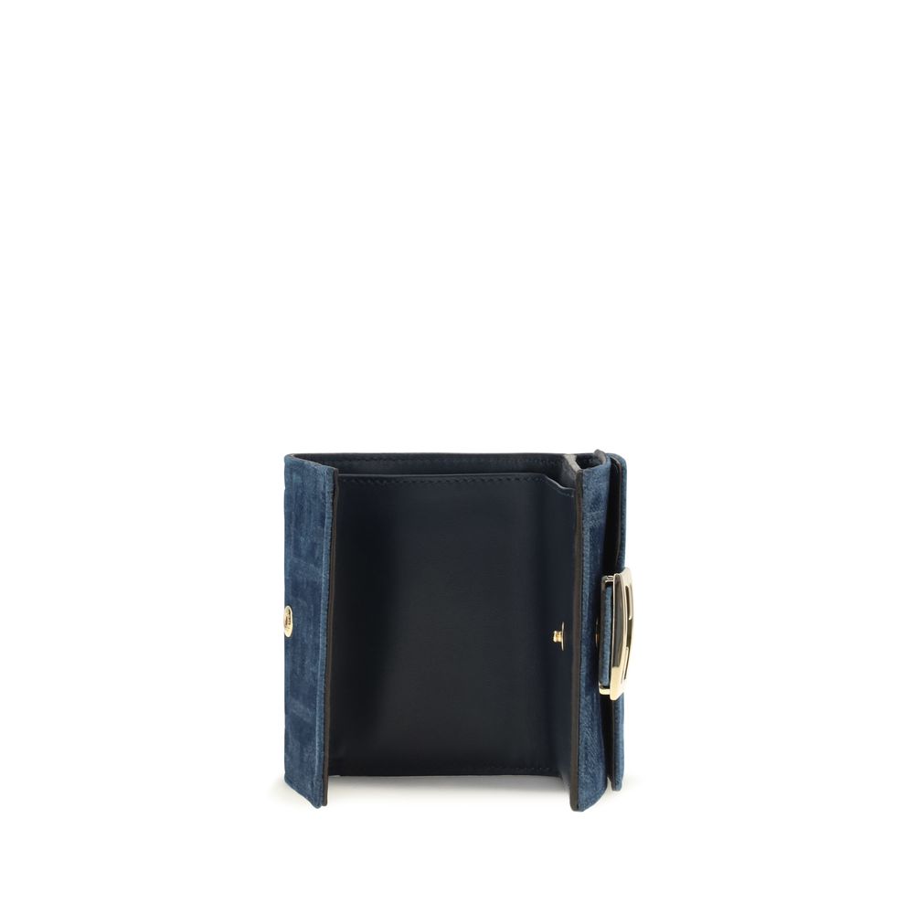 Fendi Blue Cotton Wallet