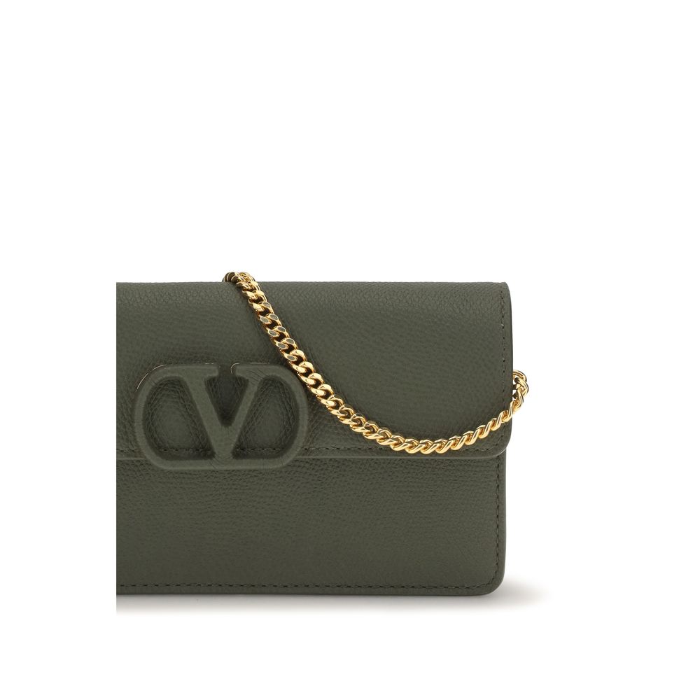 Valentino Garavani Bicolor Calf Leather Bos Taurus Wallet